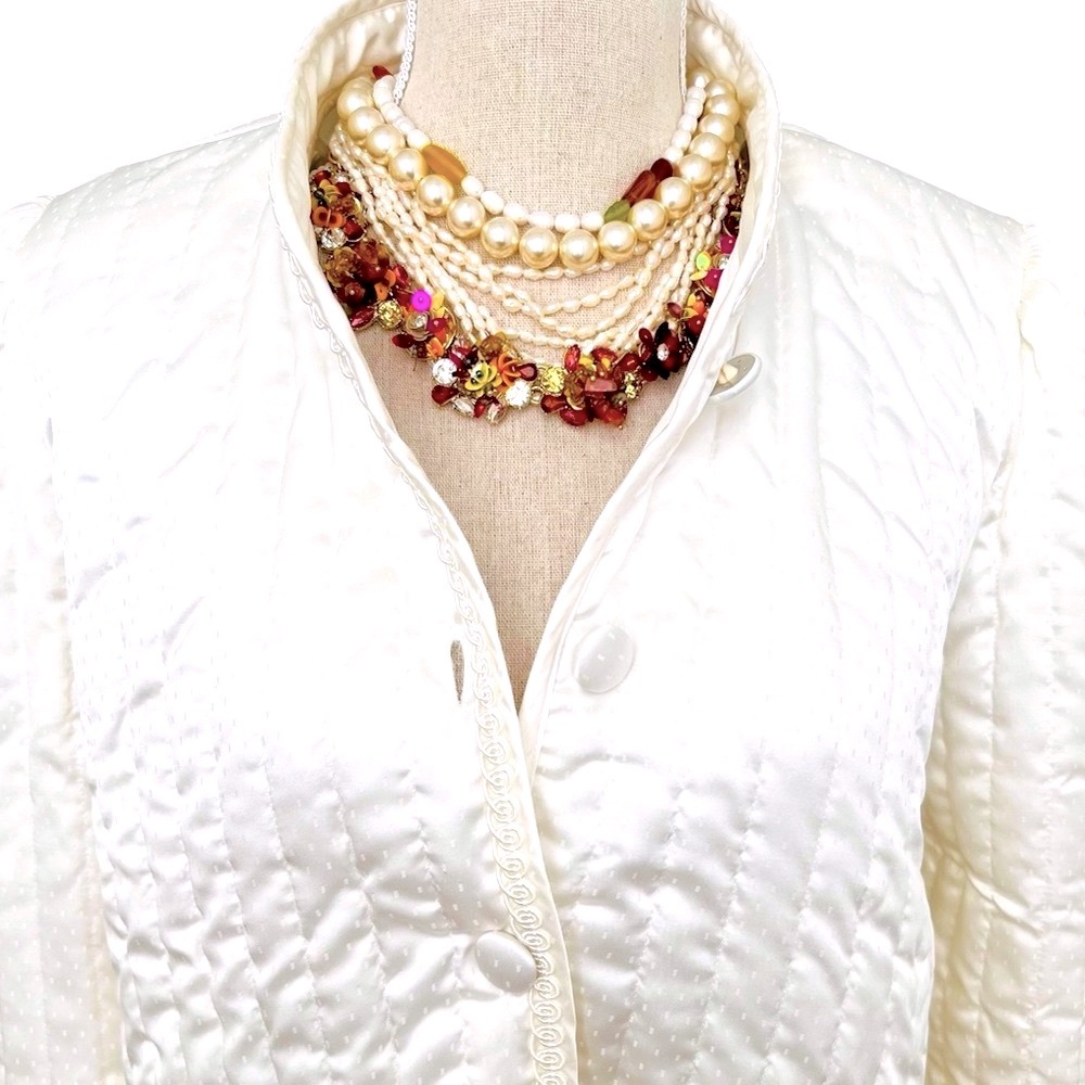 Talbots Colorful Mixed Media Statement Necklace - Picture 4 of 16